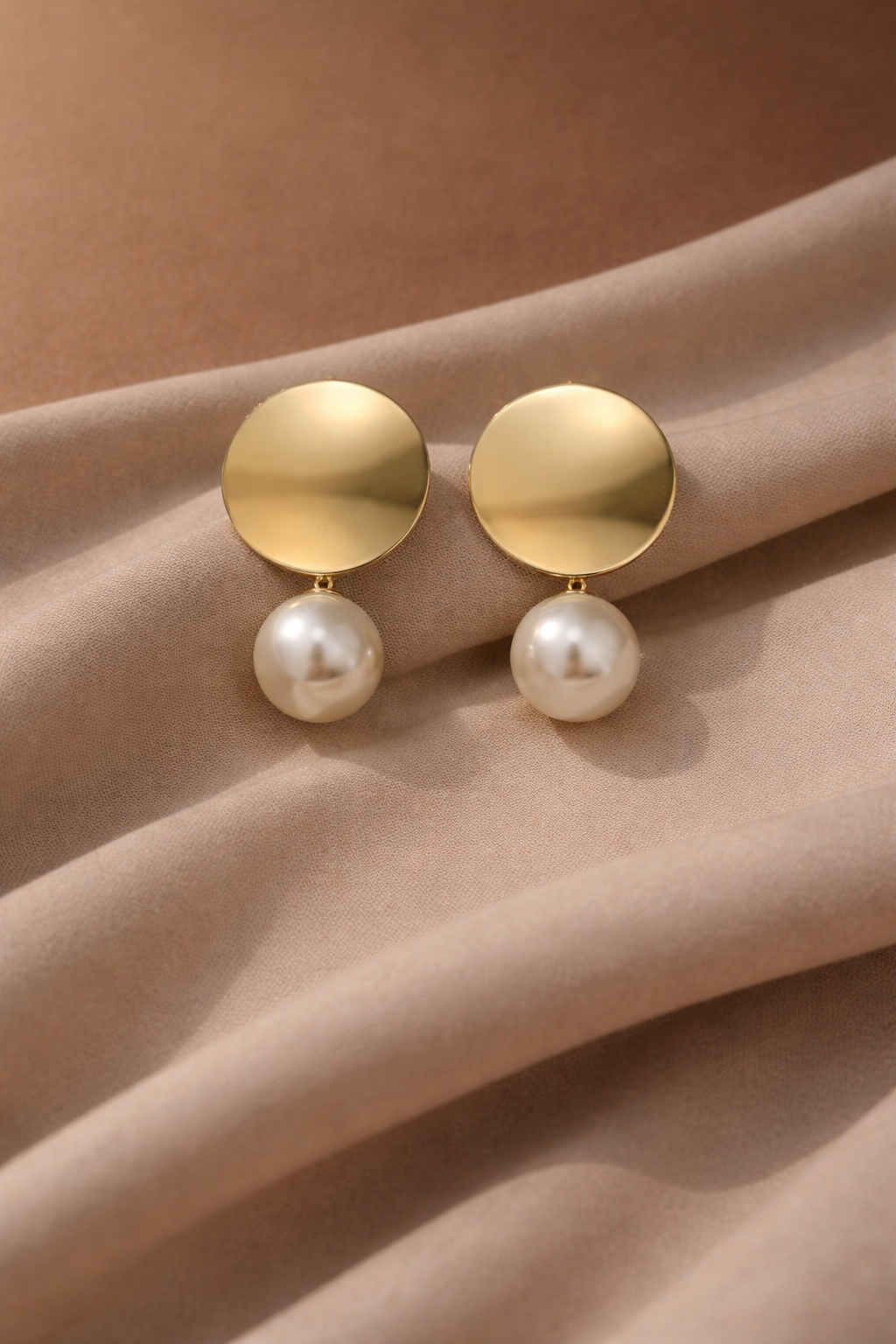 Liora İnci Disk Küpe