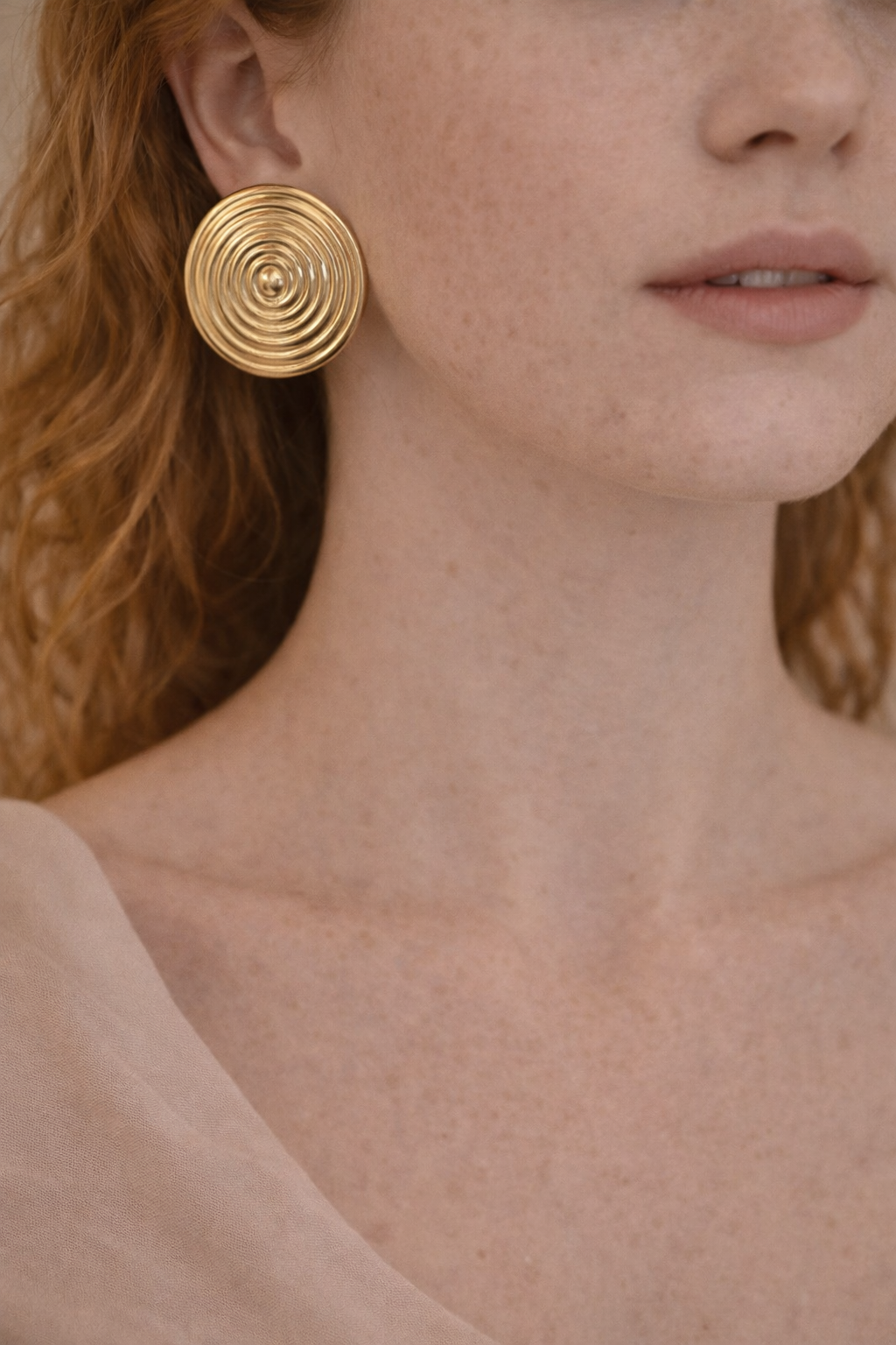 Venera Spiral Gold Küpe