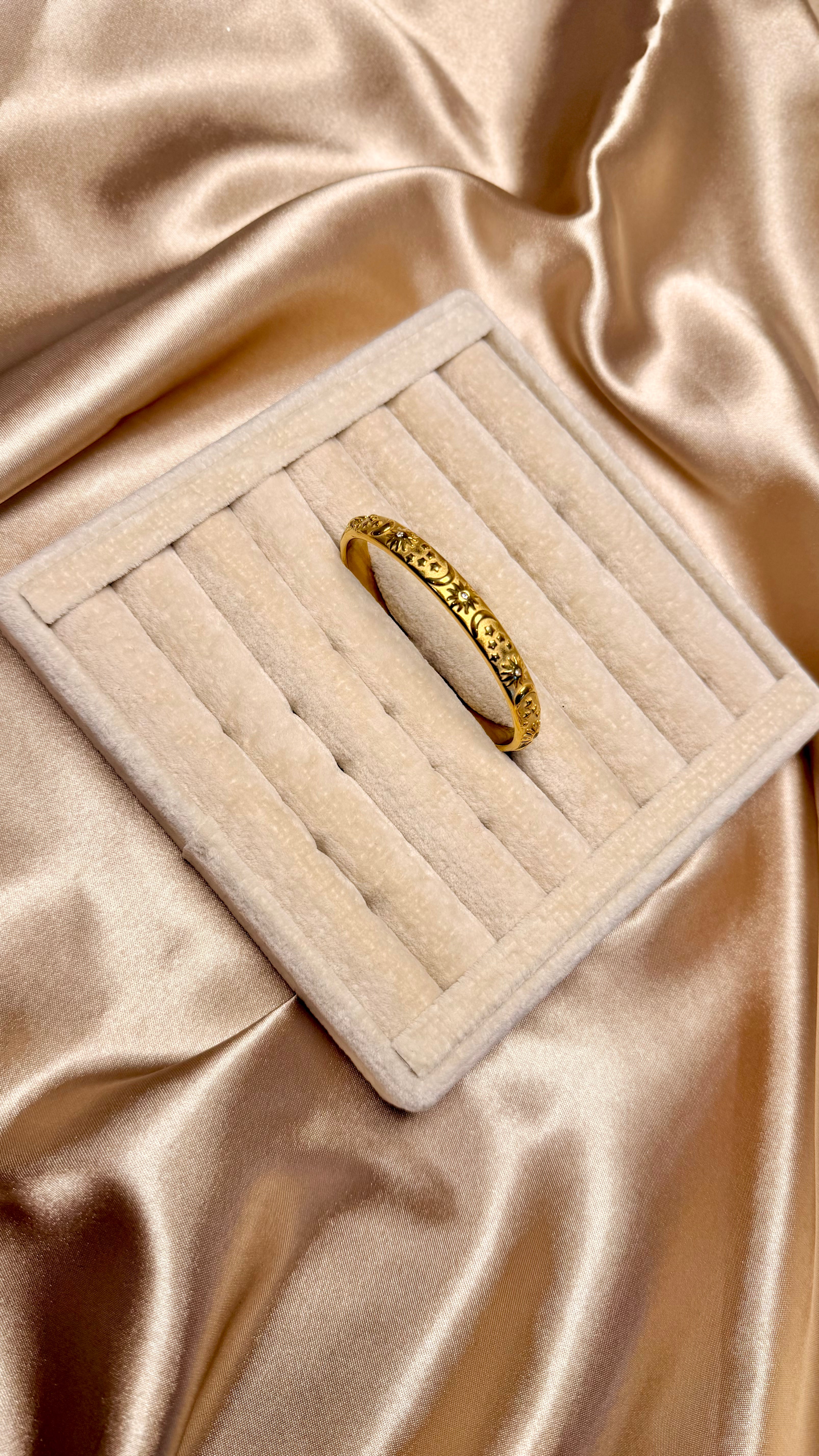 Vintage Güneş & Ay Çelik Bileklik