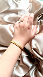 Çizgili Love Çelik Bileklik