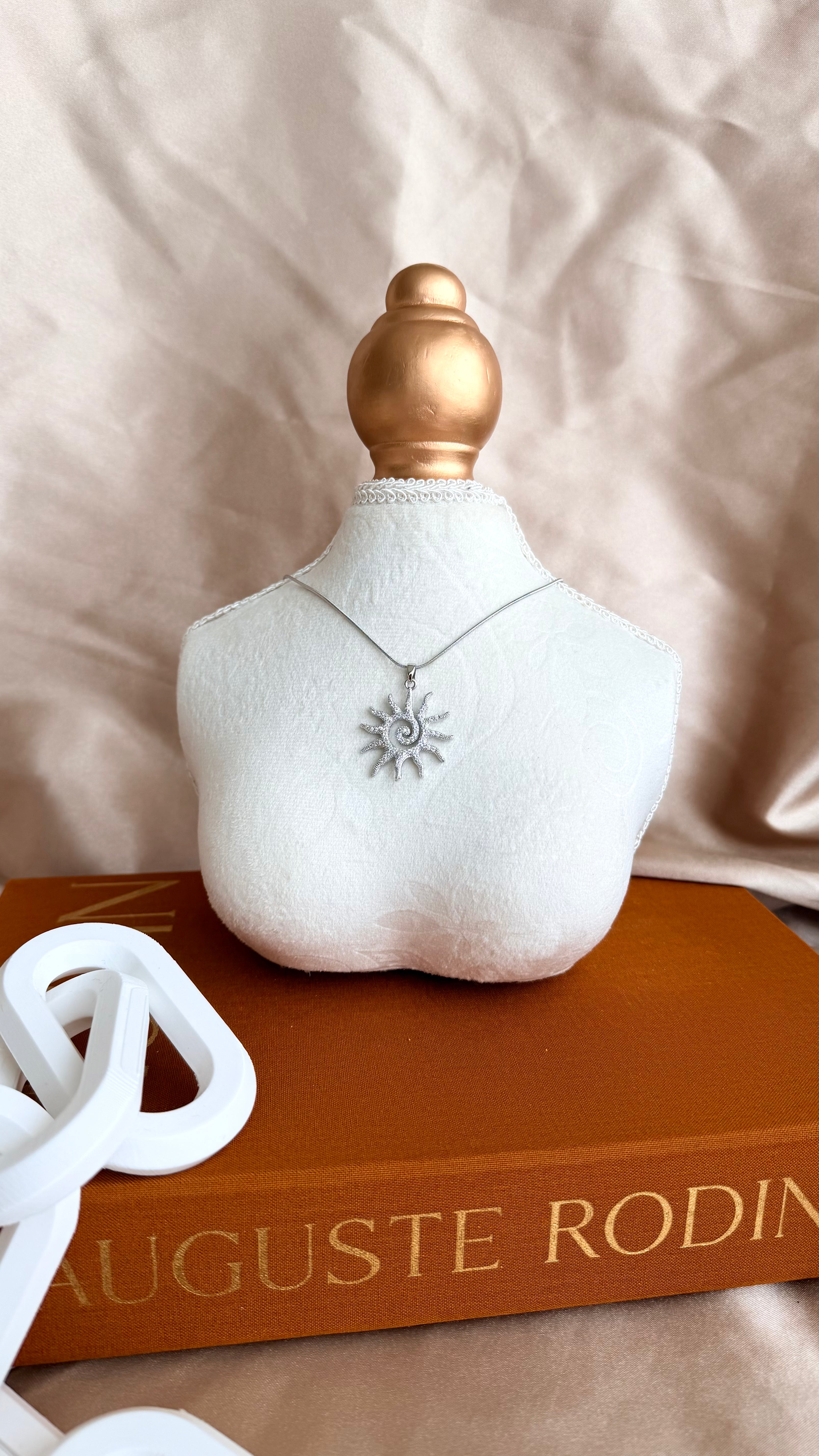 Sun Spiral Çelik Kolye (Silver)