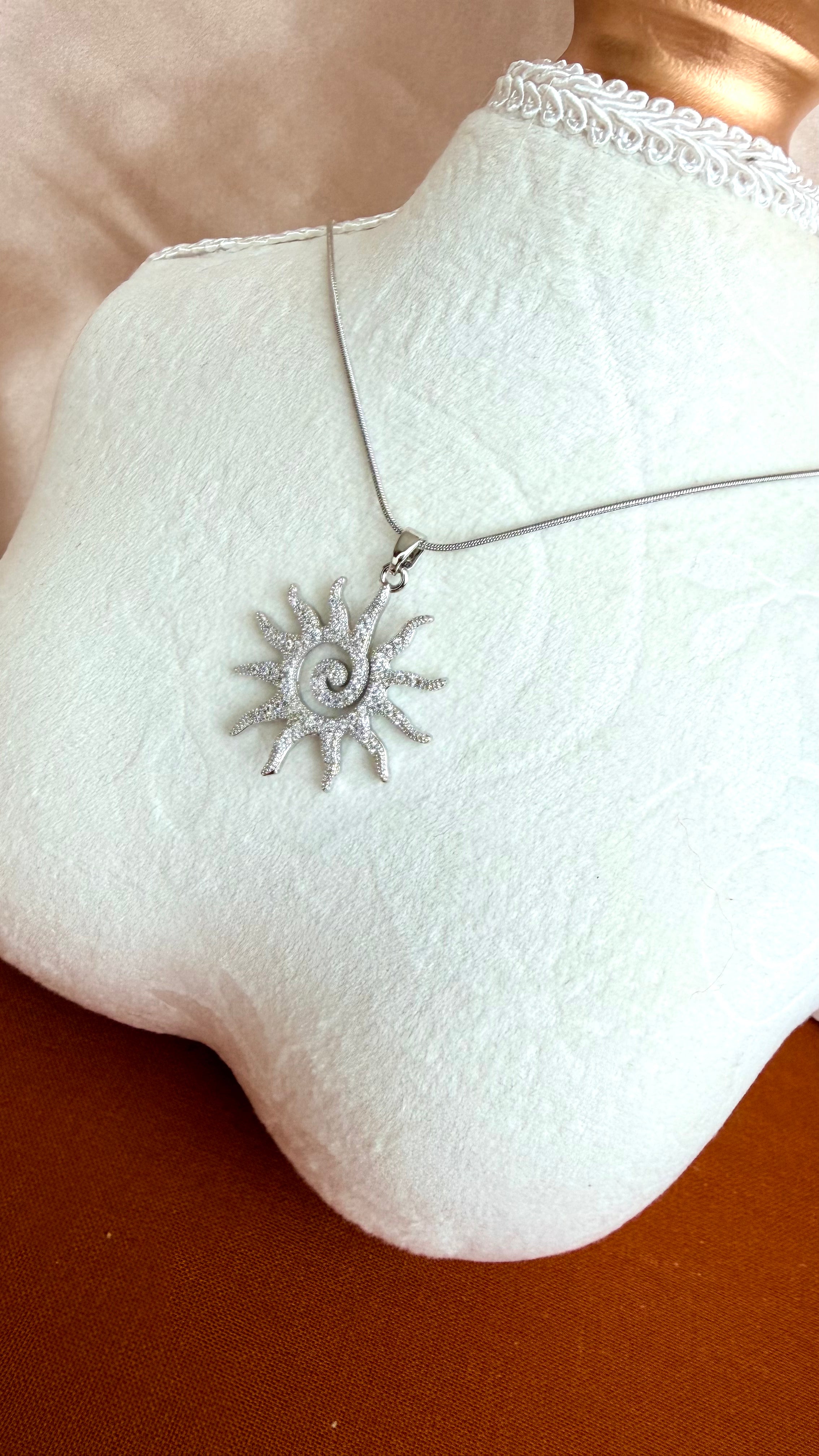 Sun Spiral Çelik Kolye (Silver)