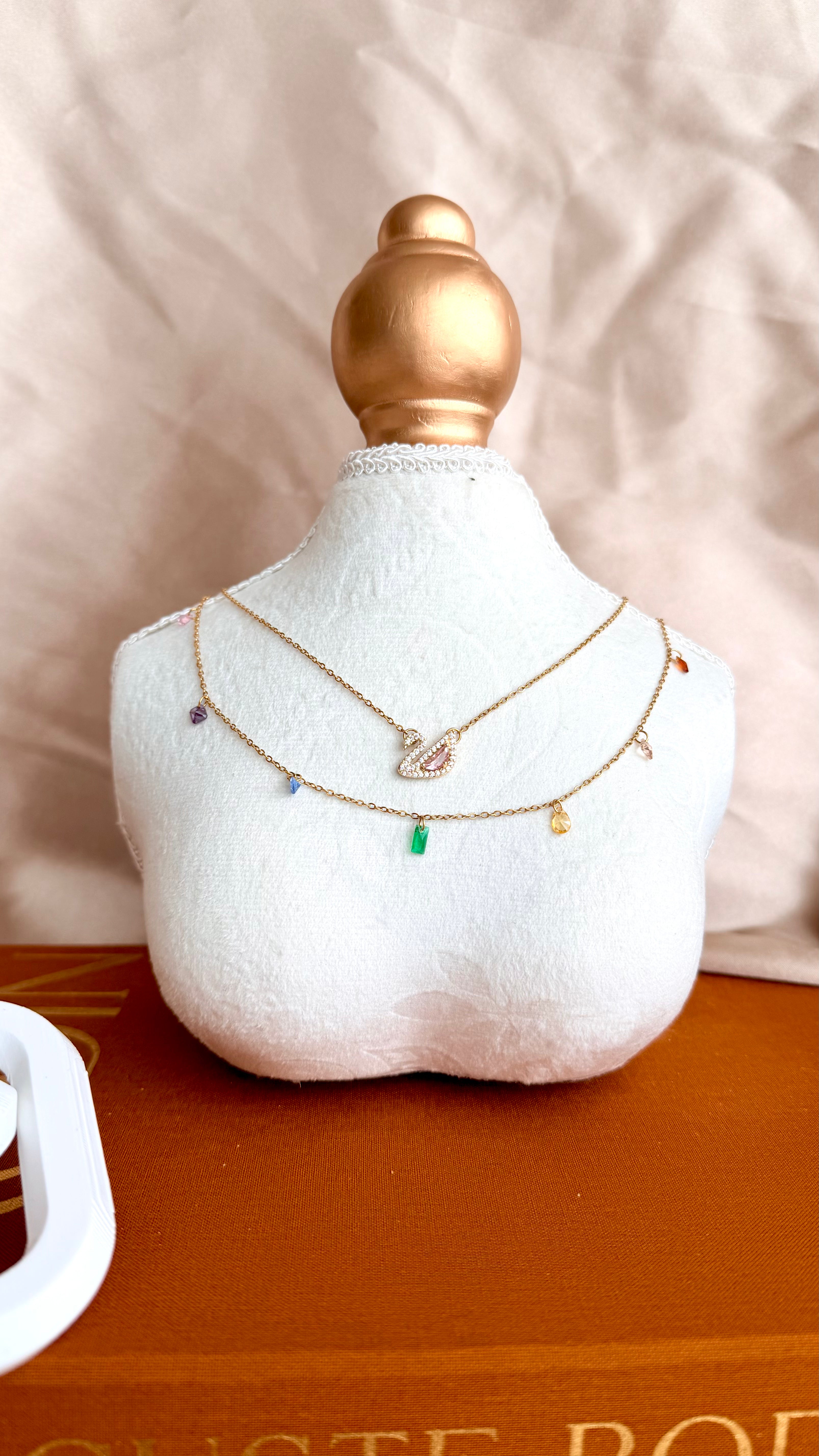 Color Swan 2’li Çelik Kolye Seti