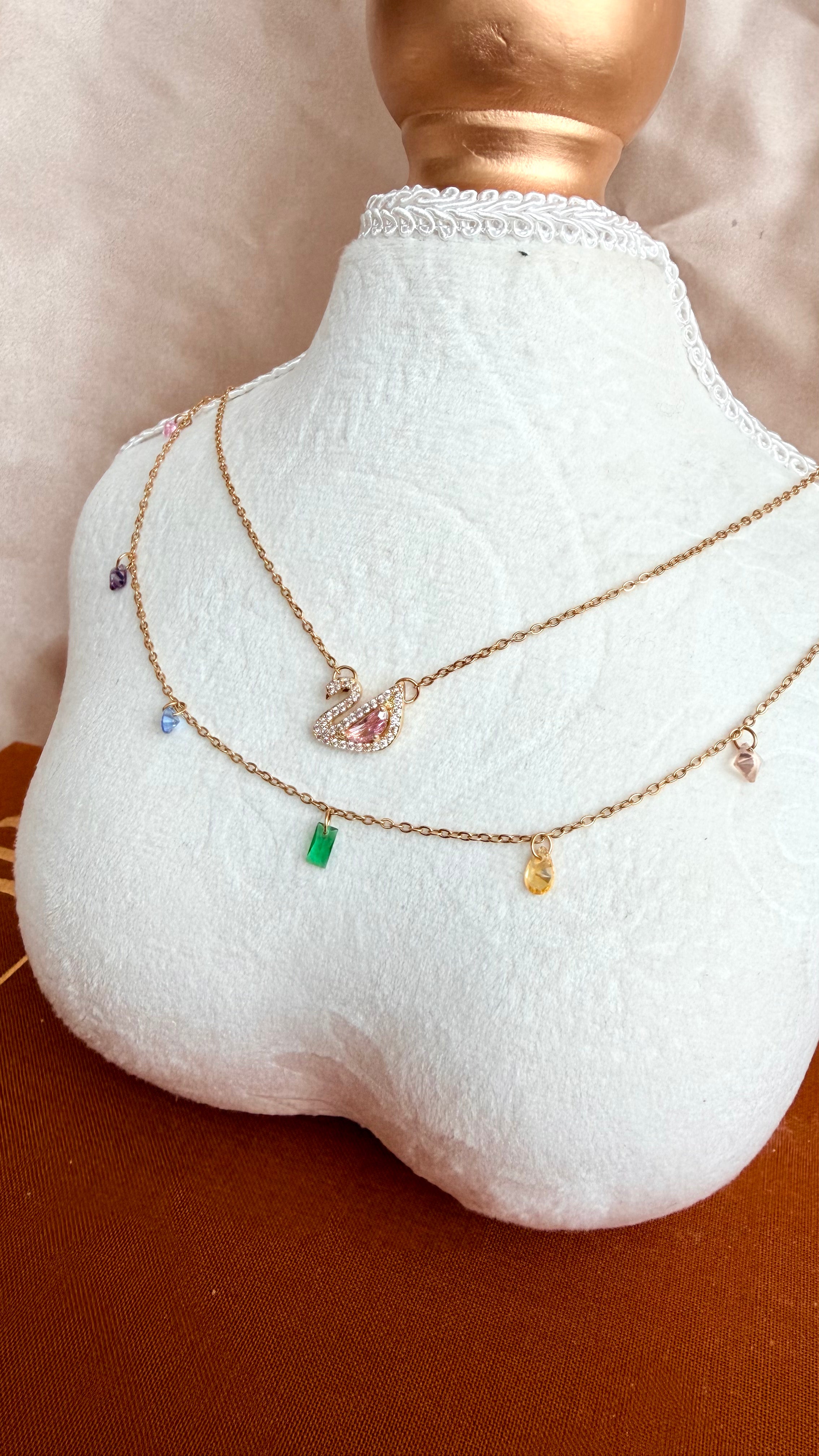 Color Swan 2’li Çelik Kolye Seti