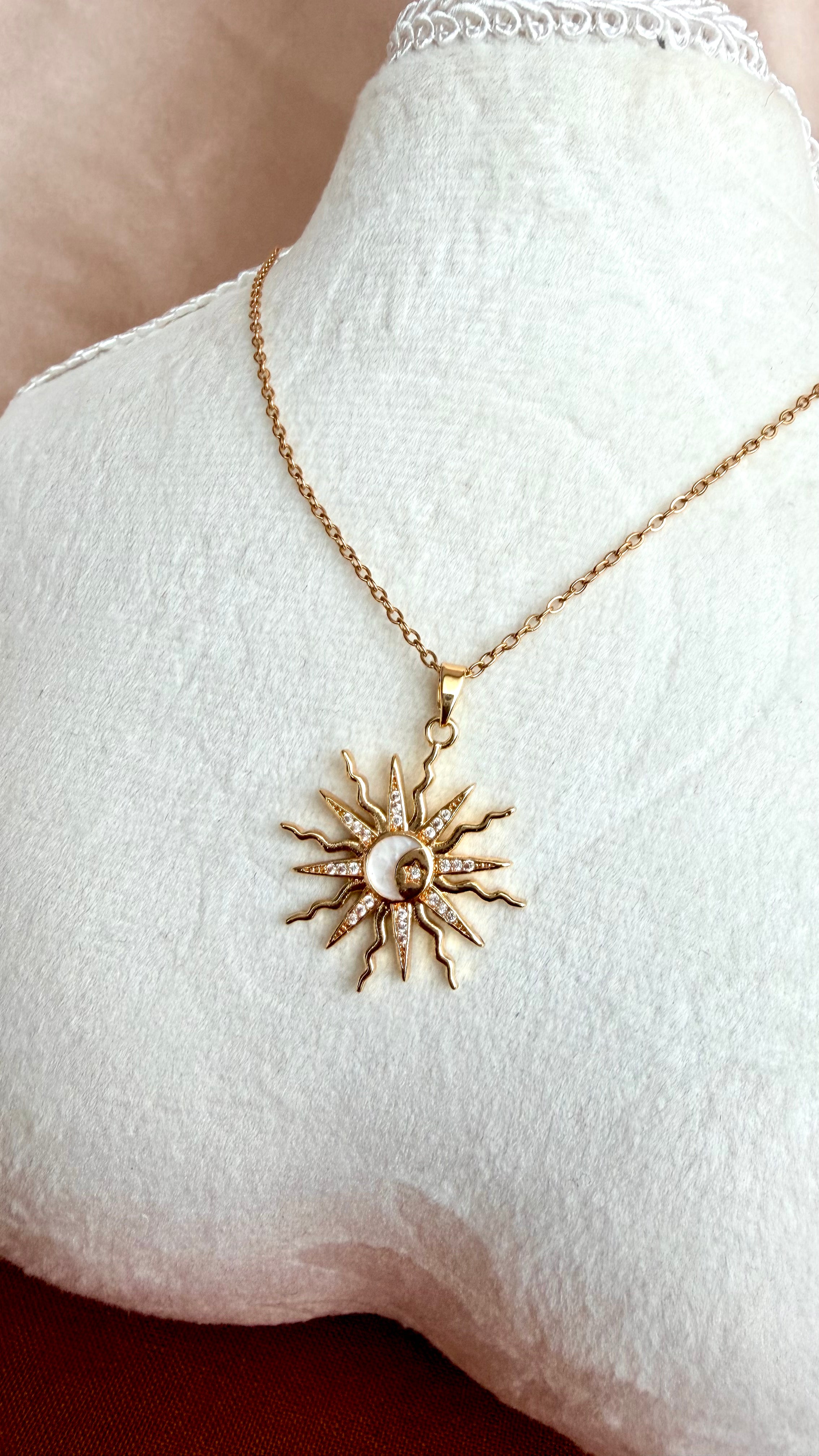 Sun & Moon Çelik Kolye