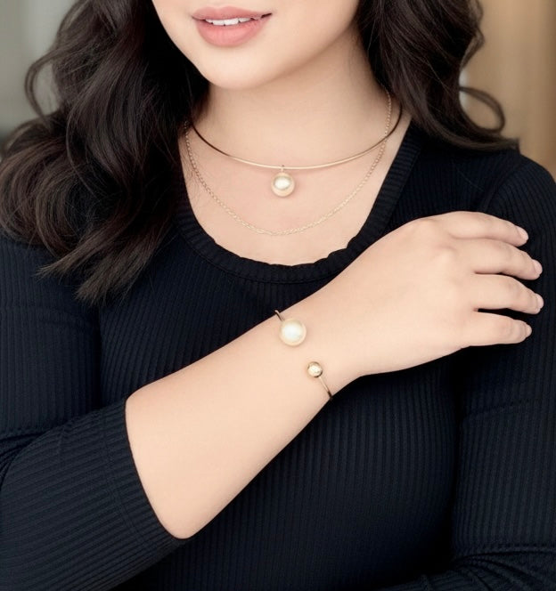 İnci Kolye & Bileklik Seti